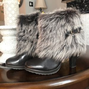 Zara Faux Fur Boots - 38